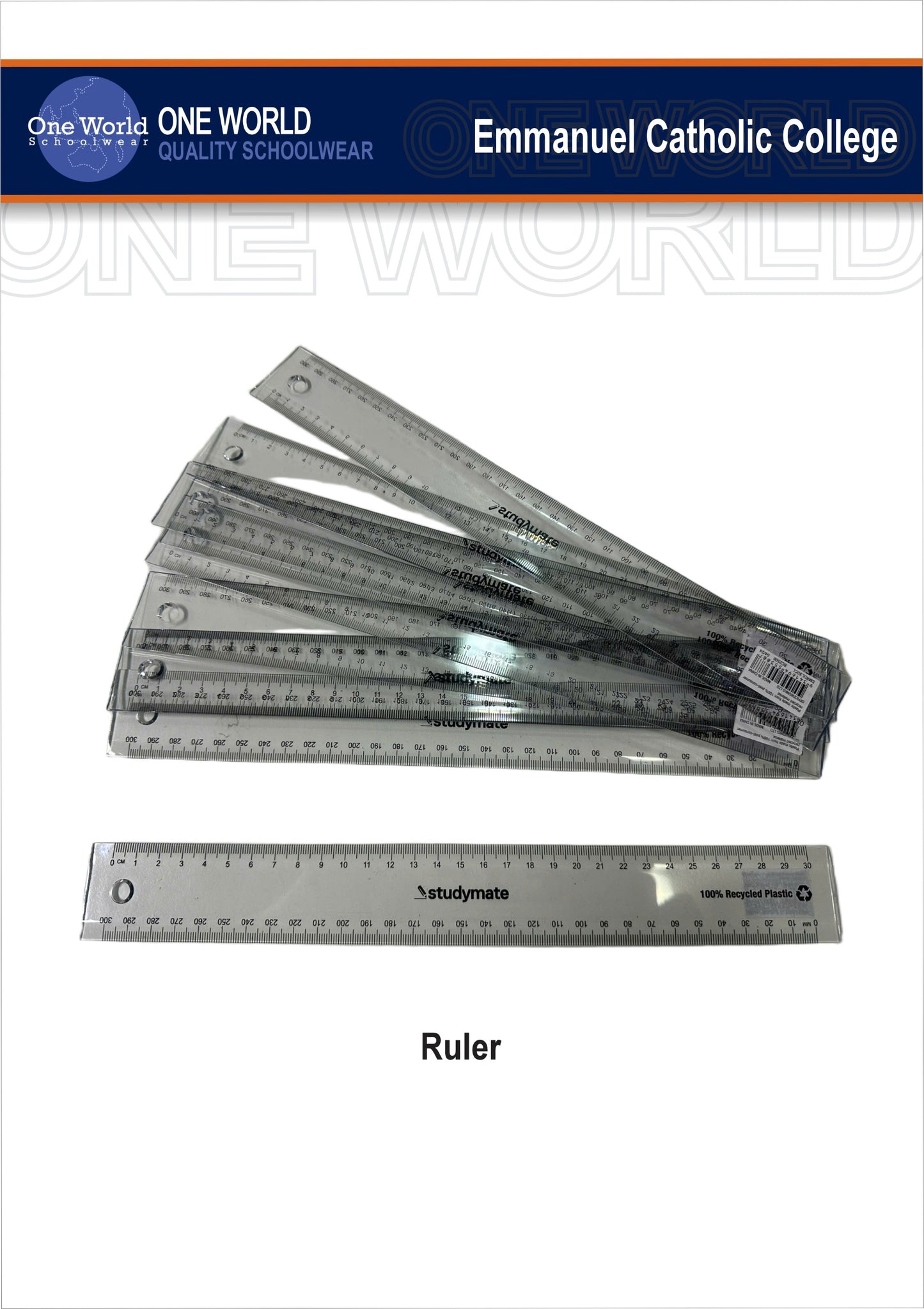 Stationery - Plastic Ruler